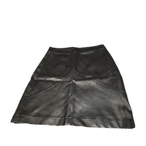 Zeagoo Women Wimsigoth‎ High Waisted Faux Leather Mini Pencil Skirt Size Small